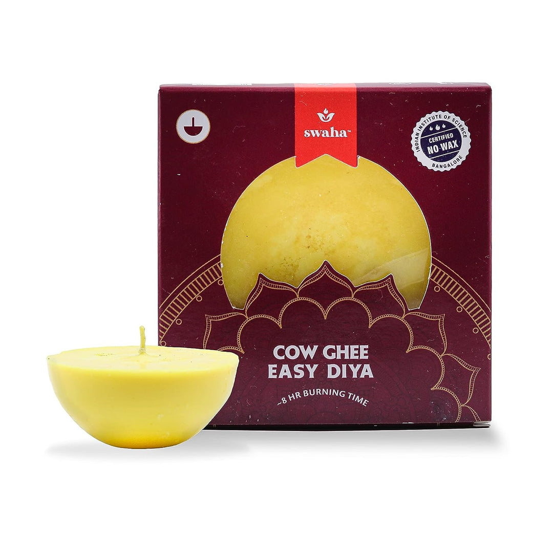 Swaha Cow Ghee Diya Wicks (8hrs Burning Time)