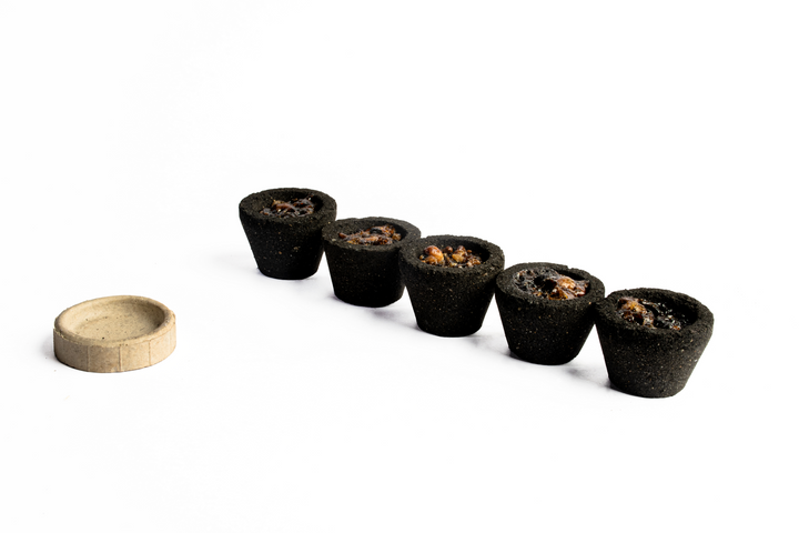 Cylindrical Sambhrani cups with stand (12 cups)